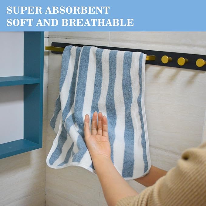 KinHwa Microfiber Hand Towels for Bathroom Soft and Absorbent Face Towels Grey - Image 2