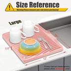 Silicone Dish Drying Mat for Kitchen Counter, Dish Drying Pad, Non-Slip Drain - Image 2