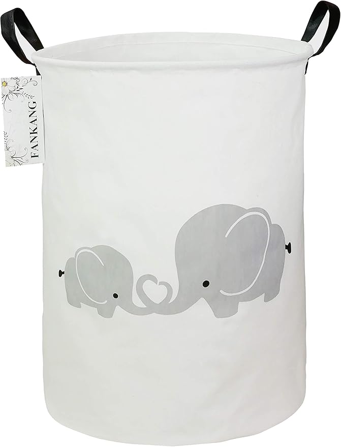 FANKANG Storage Basket, Nursery Hamper Canvas Laundry Basket Foldable by FANKANGStorageBasket