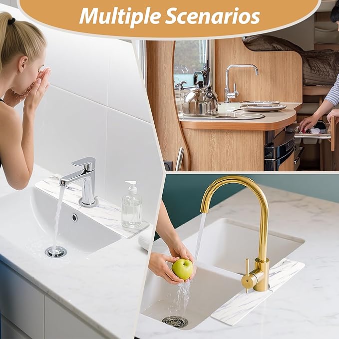 Kitchen Sink Faucet Mat, Diatomaceous Earth Quick Dry Sink Splashback Drying Mat - Image 7