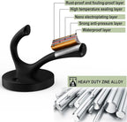 Matte Black Wall Hooks, 4 Pack Heavy Duty Coat Towel Hook Metal Double Backpack - Image 8