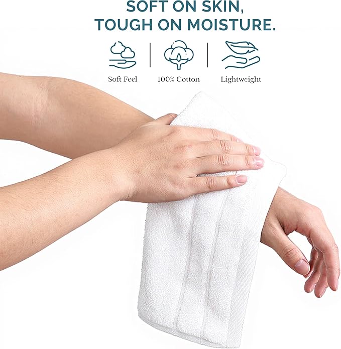 Casa Platino White Washcloths 12 Pack - Image 4