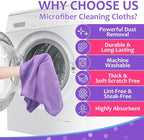 Newwiee 3 Pcs Extra Large Microfiber Cleaning Cloth 30" x 20" Washable Reusable - Image 4