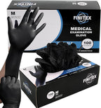 FINITEX Black Nitrile Disposable Medical Exam Gloves by FINITEX