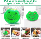 SmilePowo 5 Pack Frog Dual-Sided Multi-Functional Scrub Sponge, Dual-Sided - Image 3