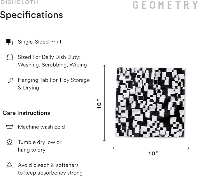 GEOMETRY Dishcloth – Evergreen Collection – Quick-Dry, Ultra-Absorbent - Image 6