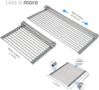 Large Expandable Roll Up Dish Drying Rack, Heat-Resistant Dish Drainer - Image 2