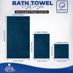 DAN RIVER 8 PC Luxury Bath Towels - Image 2