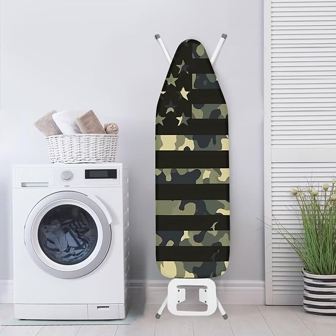 America Flag Ironing Board Cover, Camouflage Stripe Star Elastic Edges Non-Slip - Image 3