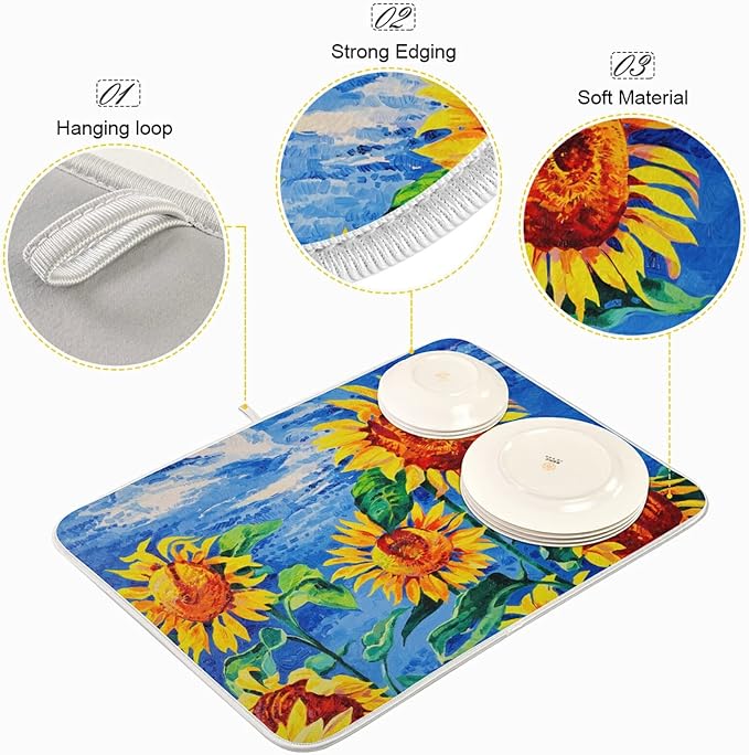 Absorbent Dish Drying Mat for Kitchen Counter - Image 4