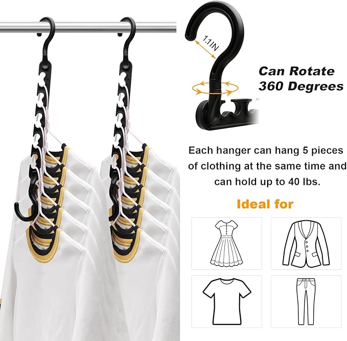 12-Pack-Closet-Organizers-and-Storage, Clothes-Organizer-Hangers - Image 5