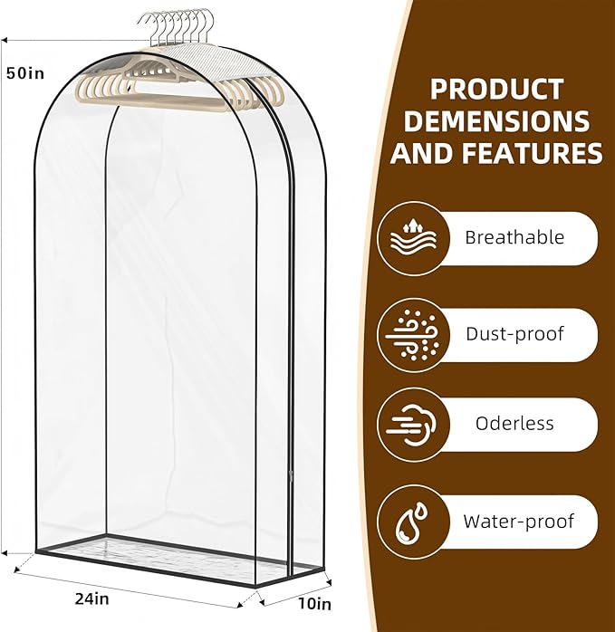 Upgraded Thickened Clear Garment Bags - Image 2