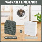 6-Pack Reusable Microfiber Mop Pads Compatible - Image 5