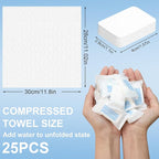 Compressed Towels Tablets 25 Bulk Set Disposable Compressed Washcloths - Image 3