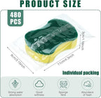 Tanlade 480 Pcs Individually Wrapped Sponges Kitchen Bulk Non Scratch Scouring - Image 2