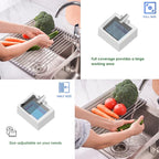 Tomorotec Roll Up Dish Drying Rack Over The Sink Grey Large Dish Drying Rack - Image 6
