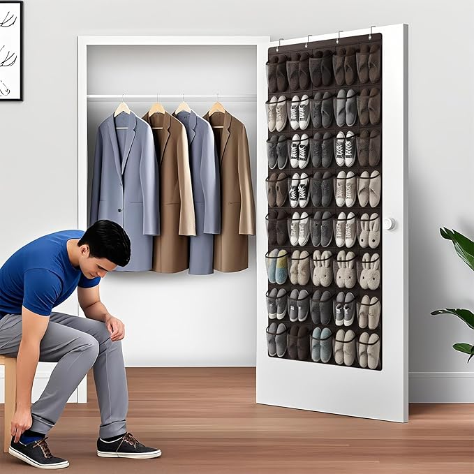 40-Pocket Over the Door Shoe Organizer - Image 6