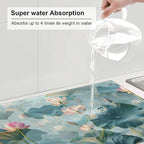 Pond Lotus Dish Drying Mats for Kitchen Counter, Absorbent Reversible - Image 5