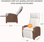 Grand patio Outdoor Recliner with Independent Adjustable Back and Footrest, Air Pump 150° Lay Flat Reclining Chair Removable Olefin Cushion Flip-Up Table Wicker Creamy White 1PC - Image 2