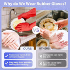 Rubber gloves for dishwashing 4 Pairs, Kitchen gloves for dish cleaning gloves - Image 5