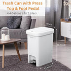 MOPALL 16.5L/4.4Gal Bathroom Trash Can - Image 7