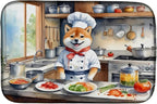 Caroline's Treasures DAC6326DDM Shiba Inu The Chef Dish Drying Mat Absorbent by CarolinesTreasures