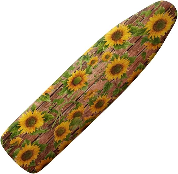 Sunflower Ironing Board Cover, Heavy Duty Padded Standard Size, Resist by Vanideaoty