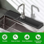 Sink Splash Guard, 5°Slope Silicone Draining Mat - Image 7