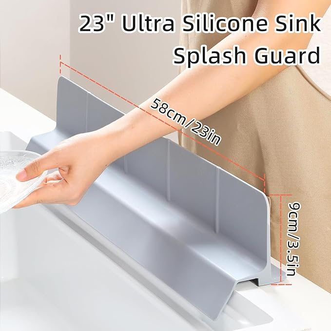 23" Ultra Silicone Sink Splash Guard Released in 2025/Dec, Self-Draining Water - Image 2