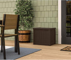 Suncast 17 x 22 Inch Resin 22-Gallon Patio Storage Deck Box, Java Brown (2 Pack) - Image 7