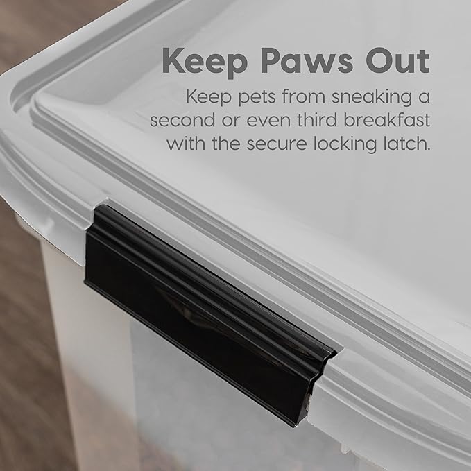 IRIS USA Airtight Dog Food Storage Container, WeatherPro, Removable Wheels - Image 7