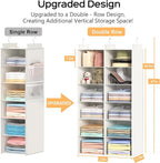 Space-Saving Hanging Closet Storage Organizer – Dual-Row Foldable Shelves - Image 2