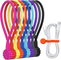 Rich&Ray Magnetic Reusable Silicone Cable Ties, Phone Cord Holder, Magnetic by RichRay