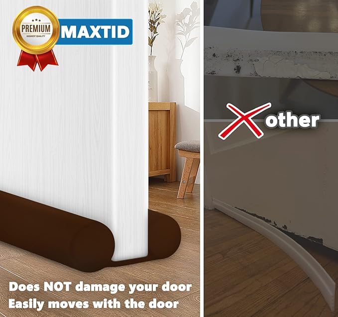 MAXTID Under The Door Draft Blocker Weather Stripping Kit - Image 8