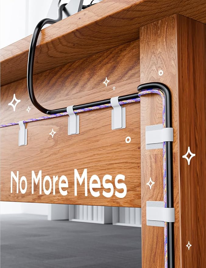Adhesive Wire Management, Adjustable Cable Straps, Sticky-Back Cord Organizer - Image 9