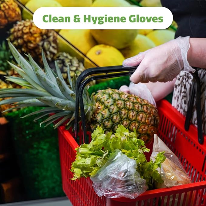 GUSTO Disposable Vinyl Gloves – Clear, Latex-Free, Powder-Free, BPA-Free – Safe - Image 6