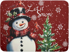Winter Snowflake Red Dish Drying Mat by Sweetshow