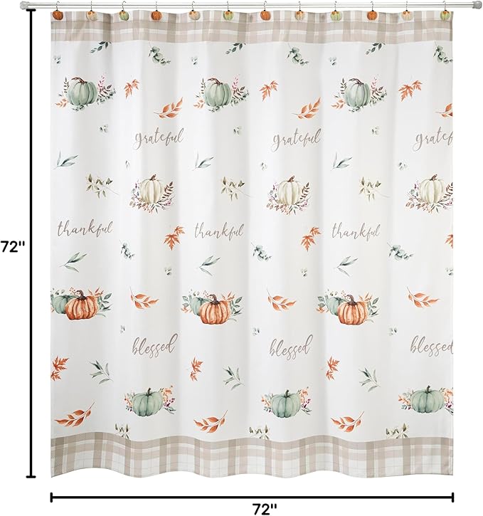 Avanti Linens - Fabric Shower Curtain, Fall Inspired Bathroom Decor - Image 4