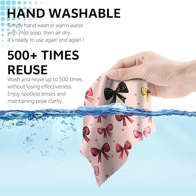 6 PCS Glasses Cleaning Cloth Eyeglass Lens Cleaning Cloth Eyeglasses Wipes - Image 5