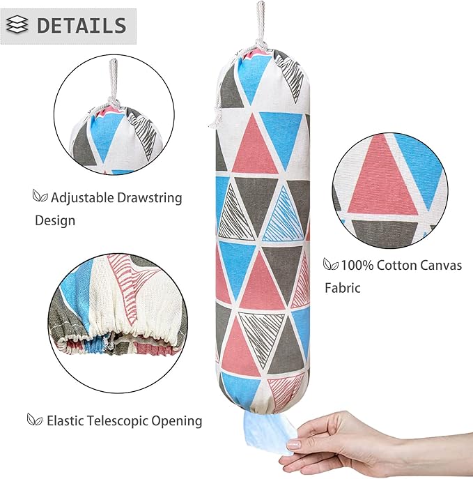 Plastic Bag Holder, Wall Mount Plastic Bag Organizer, Shopping Bags Carrier - Image 3