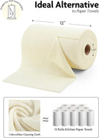 Fantasticlean Microfiber Cleaning Cloth Roll -75 Pack, Tear Away Microfiber - Image 6