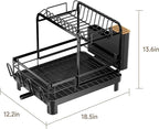 Runnatal 2-Tier Dish Drying Rack, Large Dish Rack - Image 3