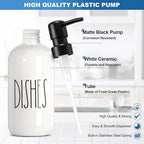 Dish Soap Dispenser for Kitchen, Ceramic Dish Soap Dispenser - Image 4