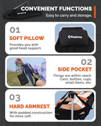 KingCamp Hammock Chair with Footrest – Heavy Duty Swinging Rocking Camping Chairs for Adults up to 400lbs, Folding Portable Oversized Rocker with Cup Holder & Pillow for Outdoor Beach Lawn RV Sports - Image 6