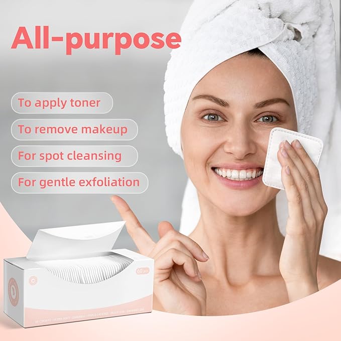 Square Cotton Pads 240 Count, Triple-Layer Design, Lint-Free & Durable - Image 5