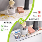 Chrismas Sink Faucet Absorbing Mat Hello Winter Sink Splash Guard Drying Mat - Image 6