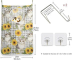 Hanging Laundry Hamper with Stainless Steel Hooks, Oxford Fabric Printing Door - Image 3