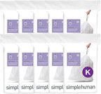 simplehuman Code K 200 Count, Dispenser Pack Custom Fit Liners, Drawstring by Simplehuman
