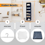 Hanging Closet Organizer and Storage 6-Shelf, Easy Mount Foldable Hanging - Image 6