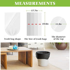 4 Gallon 300 Counts Strong Trash Bags Garbage Bags by Teivio, Bathroom Trash - Image 2